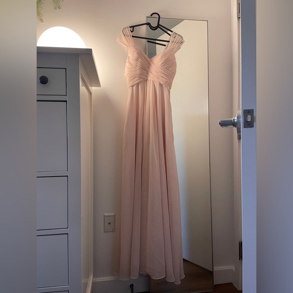 Flowy Pink Chiffon Prom or Bridesmaid Dress